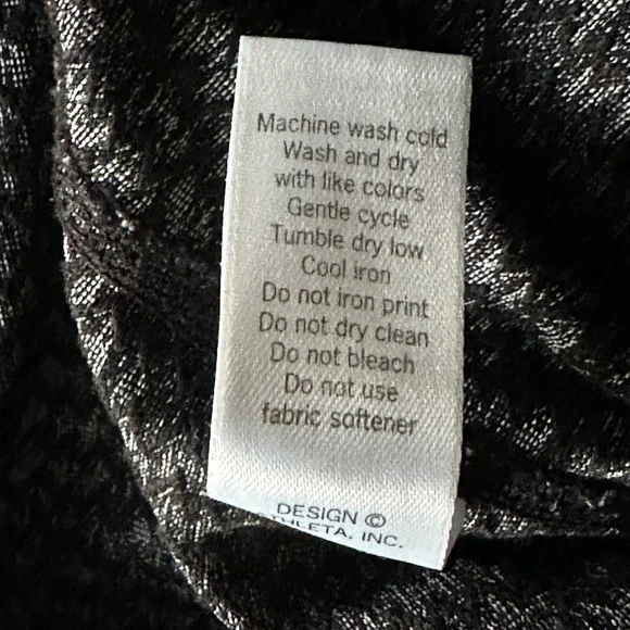 Athleta Yoga Pants / Work Out Pants Size Small Black W Gray Zigzag Hidden Pocket - Picture 8 of 11